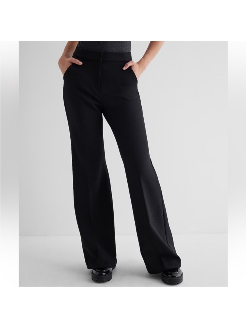 Express Editor Flare Trouser High Rise  Dress Pants size 14S